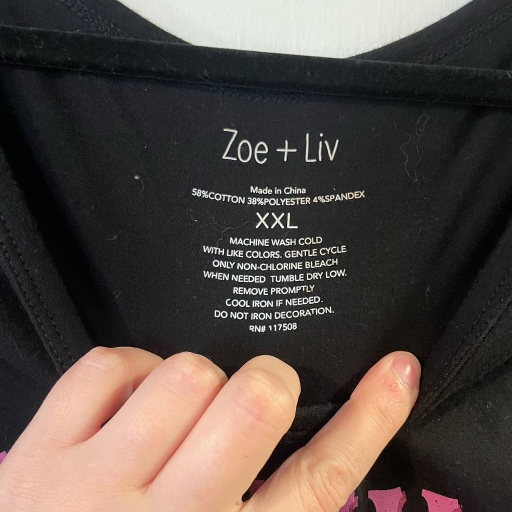 Zoe + Liv Black Death Valley Graphic Tank - Picture 3 of 5